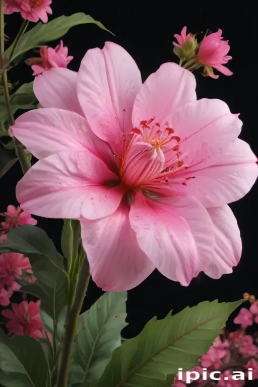 pink flower transparent background