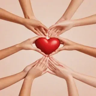 heart hands clipart