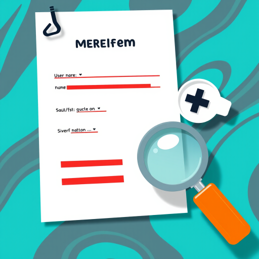 create a high-resolution digital illustration of a medical form with user information, a heart rate icon, a magnifying glass, and a plus sign on a vibrant teal and black background, using a DSLR camera at f/2.8 aperture, ISO 100, 1/60s shutter speed, with a macro lens for sharp details and natural lighting for enhanced clarity