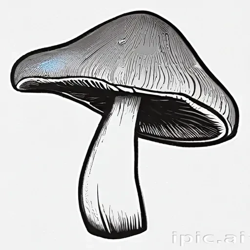 mushroom clip art black and white