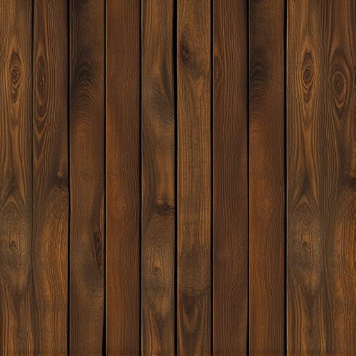 create a seamless wooden texture with dark brown vertical planks and natural wood grain details