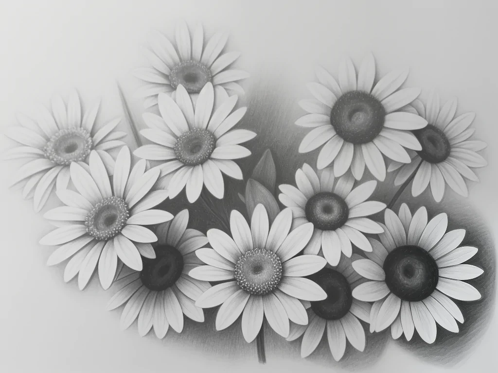 pencil drawing flowers