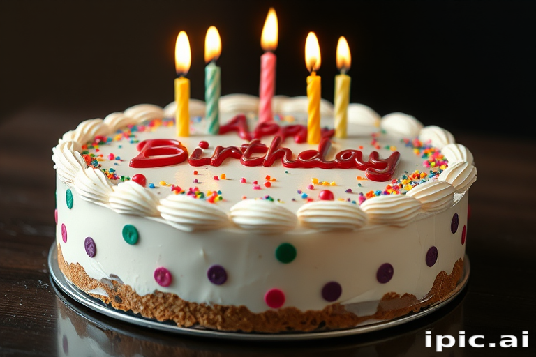 transparent birthday cake