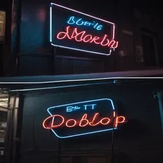 neon sign mockup