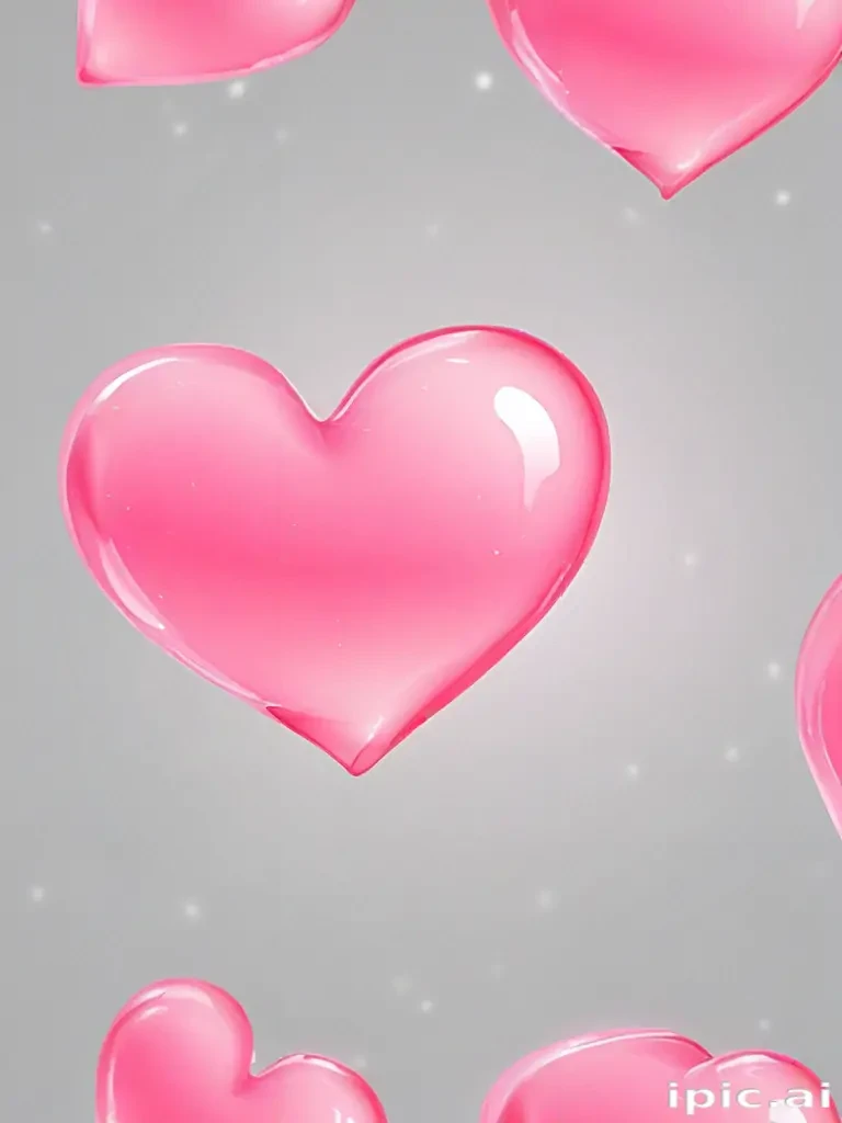transparent pink heart