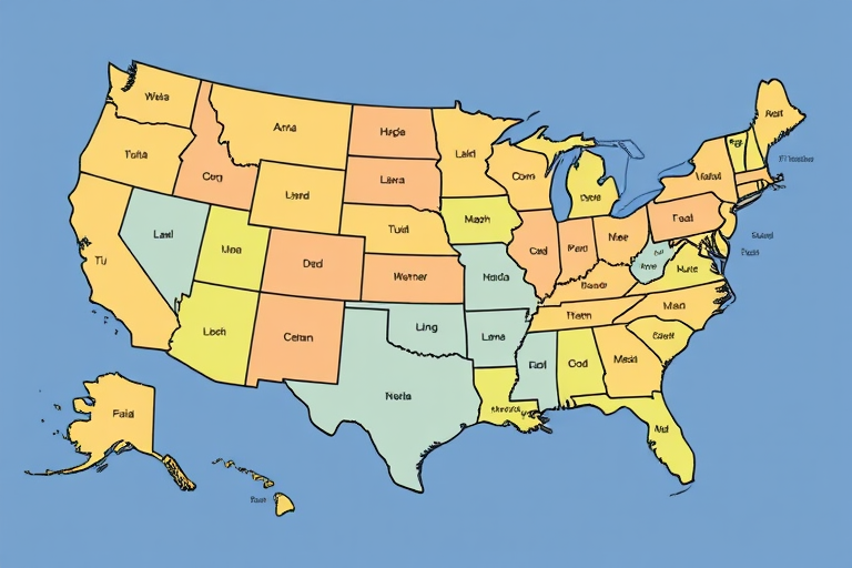 map of usa states