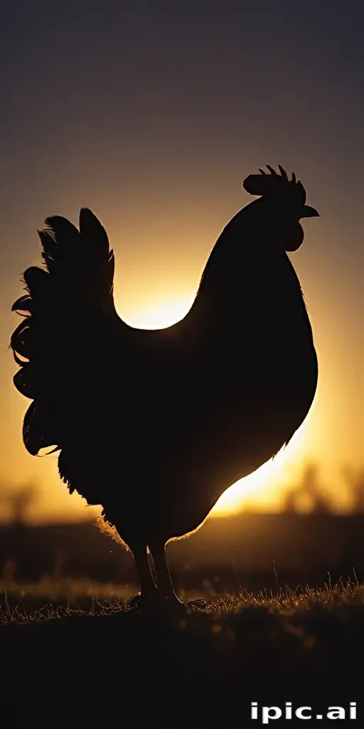 silhouette of a chicken