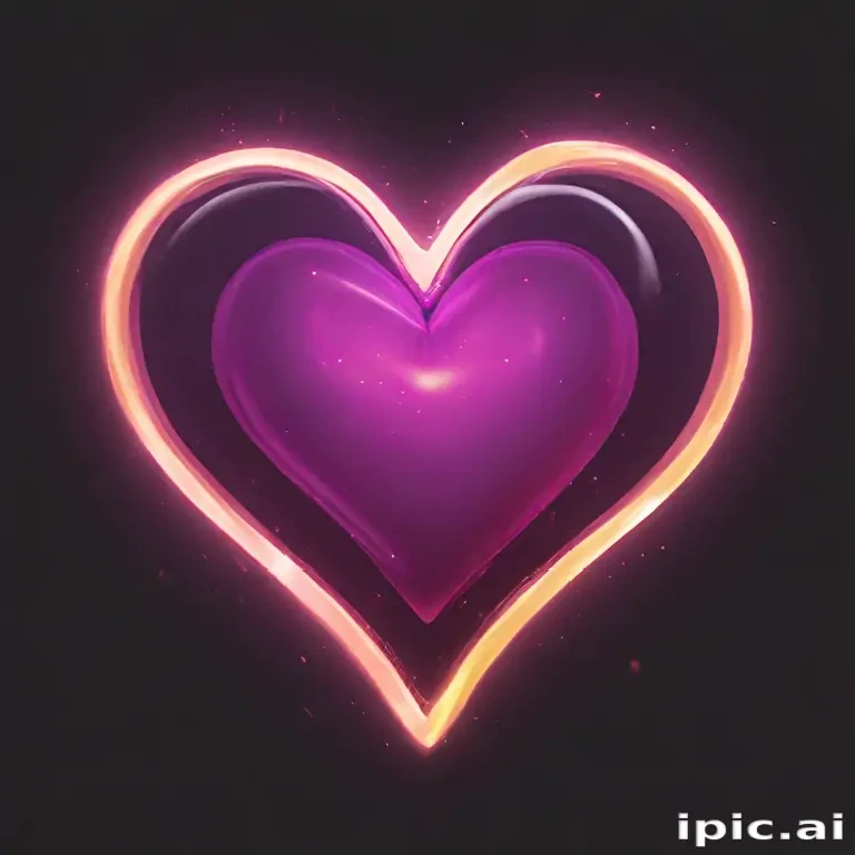 glow heart png