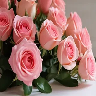 roses in background