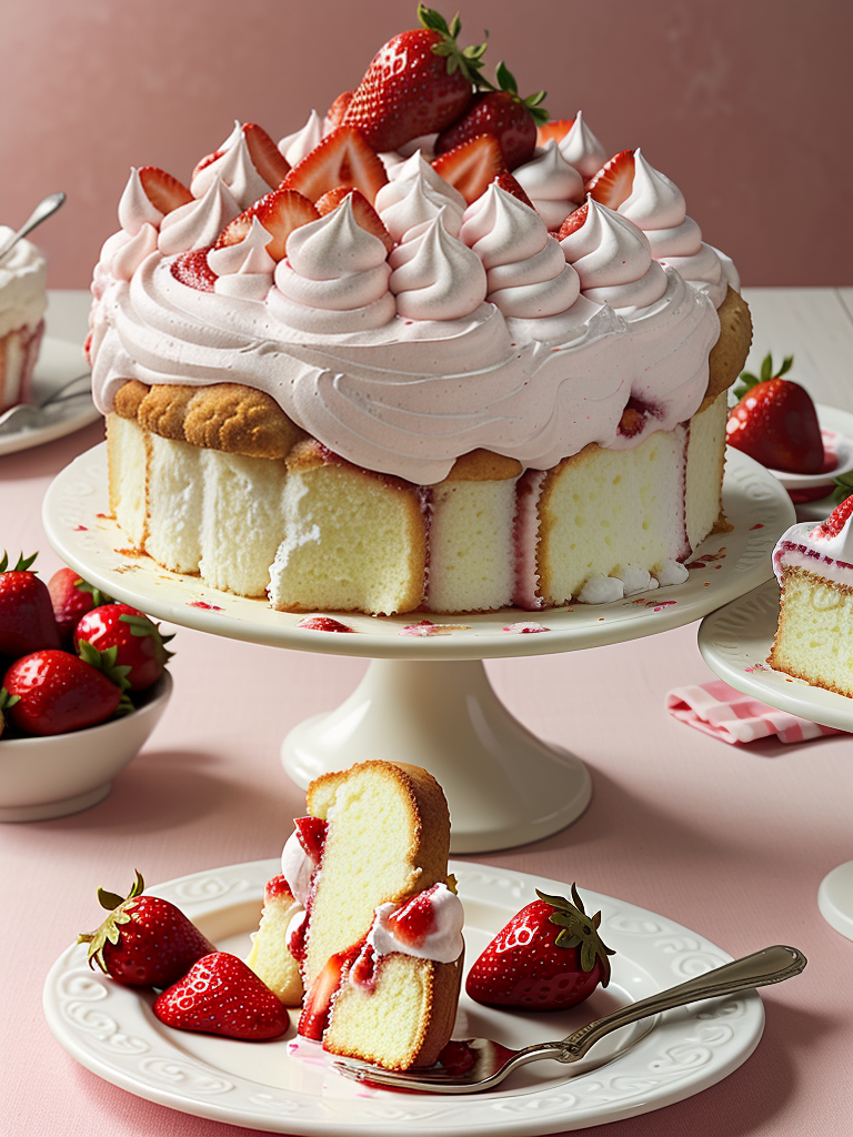 strawberry shortcake angel food cake