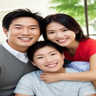 free use asian family