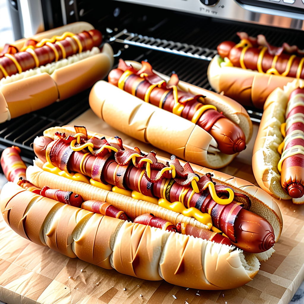 bacon wrapped hot dog air fryer