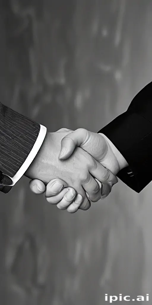handshake black and white