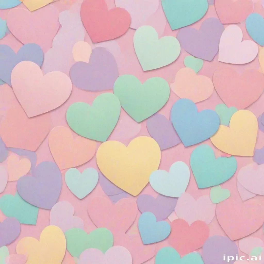 pastel heart wallpaper