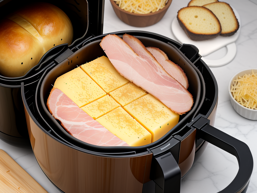 air fryer ham and cheese