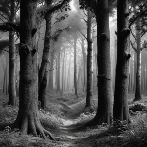 forest clipart black and white