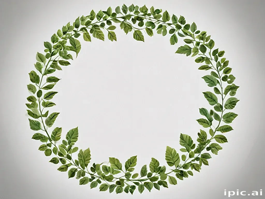 circle with leaves