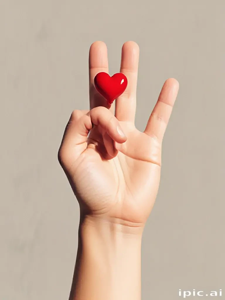 hand heart clipart