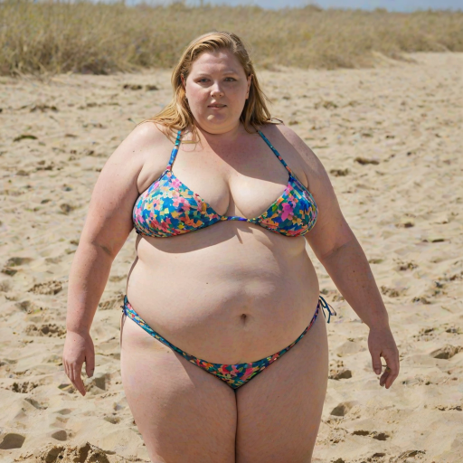 morbidly obese woman in bikini