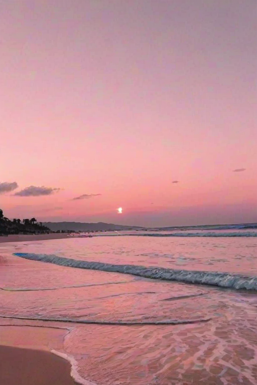 pink beach aesthetic