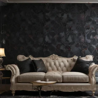 black wallpaper cute