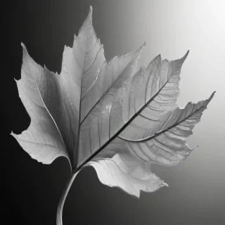 leaf clip art black and white