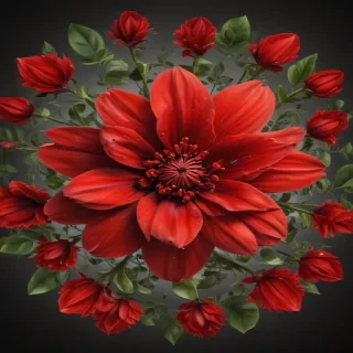 red flower png