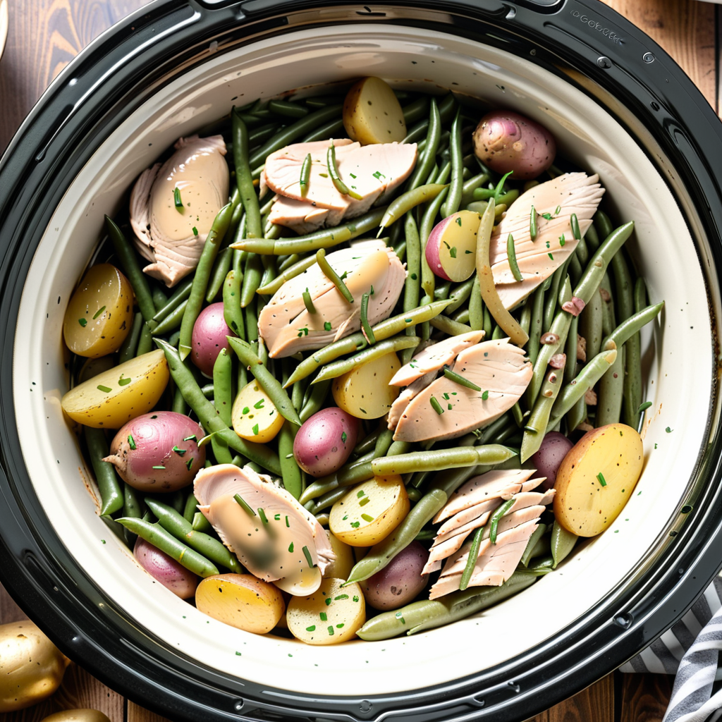slow cooker chicken green beans and potatoes