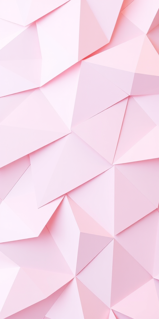 Generate a high-resolution abstract geometric pattern featuring overlapping triangular shapes in soft pastel colors with a smooth gradient background, shot with a DSLR camera at f/8, ISO 100, 50mm lens, top-down view, high dynamic range style.