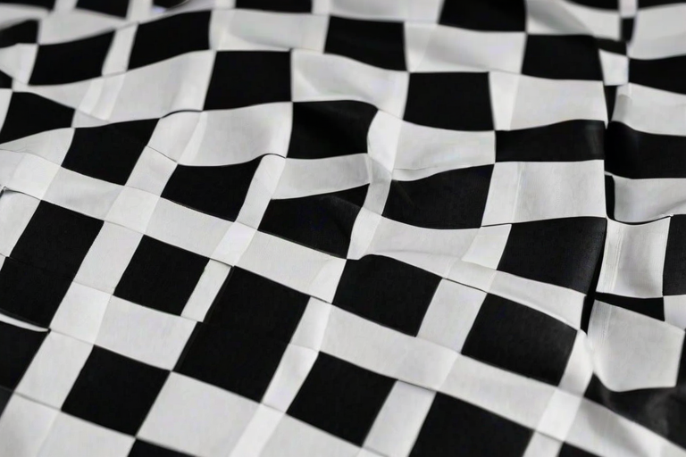 black and white checkered background