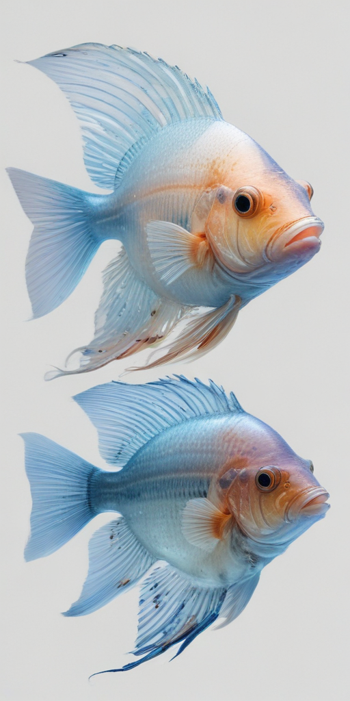 Fish Neutral Vibrant Tropical Fish Displaying Stunning Colors Against a Neutral ...