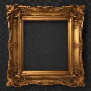 golden frame png transparent