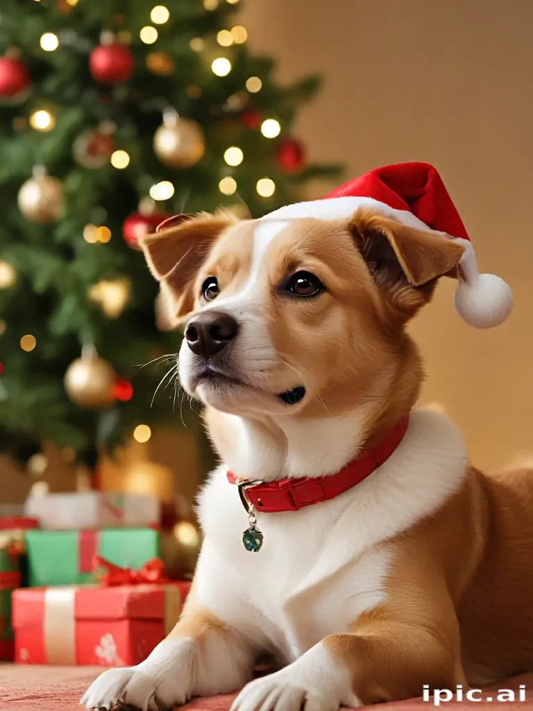 christmas wallpaper dog