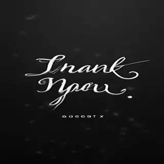 thank you in black and white