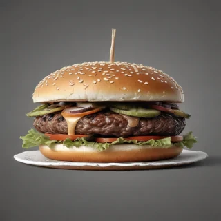 burger clipart black and white