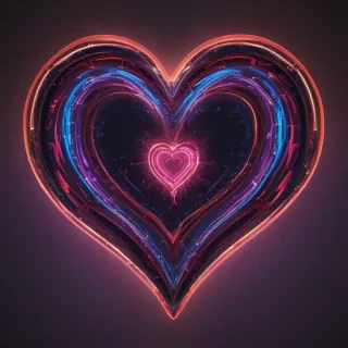 neon heart png