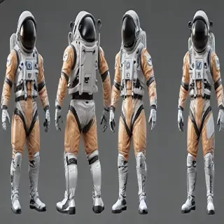 cartoon transparent astronaut suit
