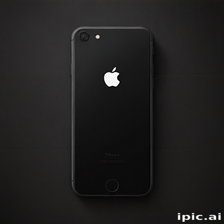 Elegant Black Apple iPhone 7 Showcasing Iconic Logo and Sleek Design