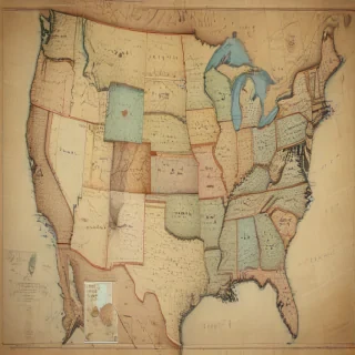 usa map with states