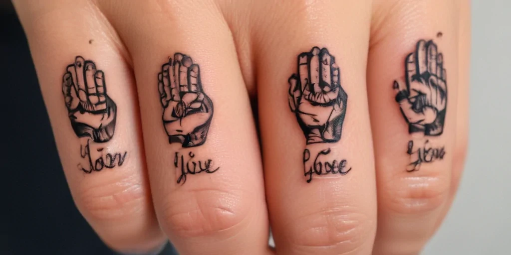 i love you sign language tattoo