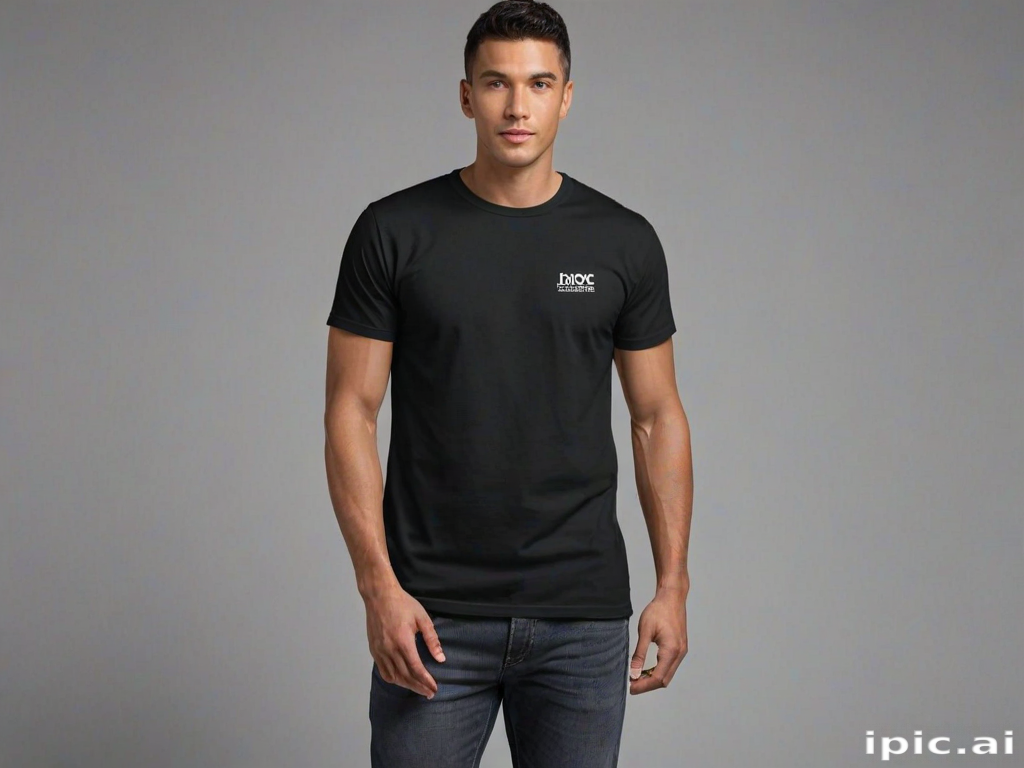 black tee shirt mockup