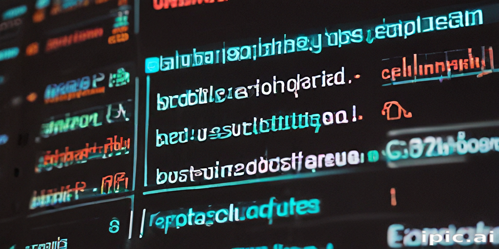 Different Digital Code Colorful Digital Code Displayed on a Dark Background with Various Texts