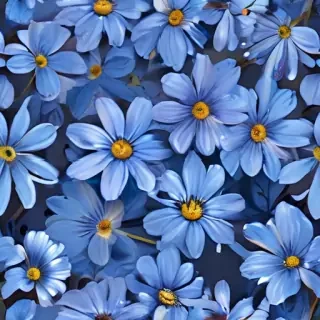 blue flowers background