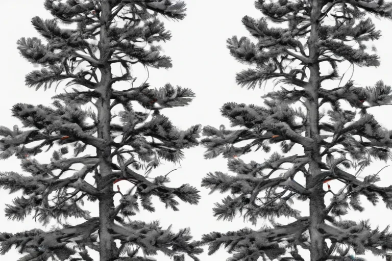 black and white pine tree clipart