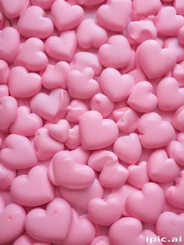 pink hearts aesthetic