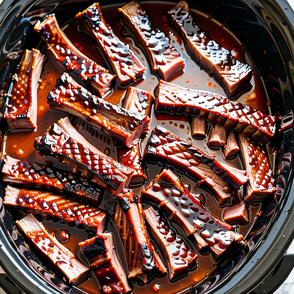 pork riblets in crock pot