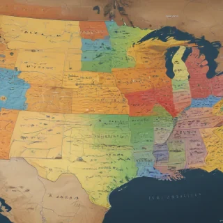 usa map with states