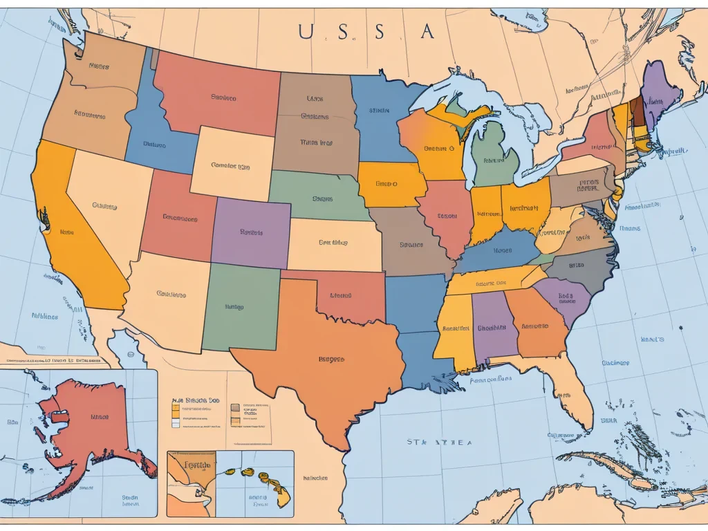 usa state map