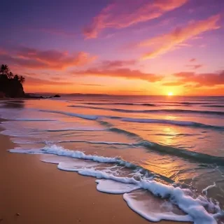 sunset on the beach backgrounds