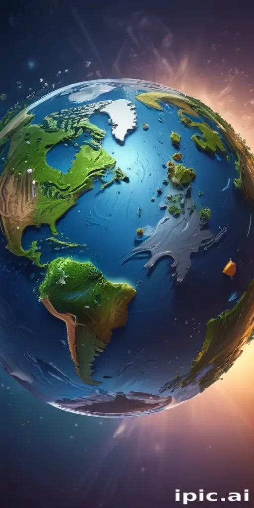 cartoon picture of the planet earth